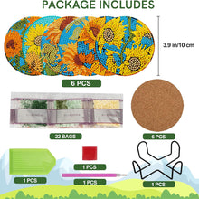 Load image into Gallery viewer, 6Pcs Wooden Animals DIY Coaster Diamond Dot Kits for Adults Beginners