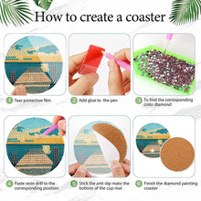 Load image into Gallery viewer, 6Pcs Wooden Animals DIY Coaster Diamond Dot Kits for Adults Beginners