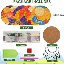 Load image into Gallery viewer, 6Pcs Wooden Animals DIY Coaster Diamond Dot Kits for Adults Beginners