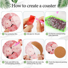 Load image into Gallery viewer, 6Pcs Wooden Animals DIY Coaster Diamond Dot Kits for Adults Beginners