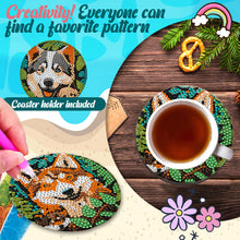 Load image into Gallery viewer, 6Pcs Wooden Animals DIY Coaster Diamond Dot Kits for Adults Beginners