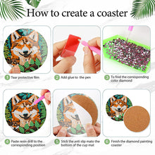 Load image into Gallery viewer, 6Pcs Wooden Animals DIY Coaster Diamond Dot Kits for Adults Beginners