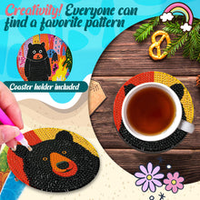 Load image into Gallery viewer, 6Pcs Wooden Animals DIY Coaster Diamond Dot Kits for Adults Beginners