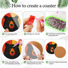 Load image into Gallery viewer, 6Pcs Wooden Animals DIY Coaster Diamond Dot Kits for Adults Beginners