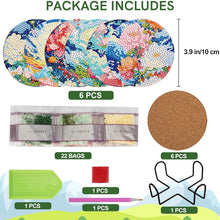 Load image into Gallery viewer, 6Pcs Wooden Animals DIY Coaster Diamond Dot Kits for Adults Beginners