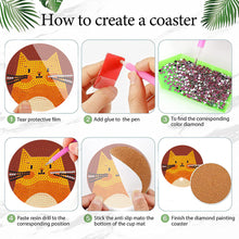 Load image into Gallery viewer, 6Pcs Wooden Animals DIY Coaster Diamond Dot Kits for Adults Beginners