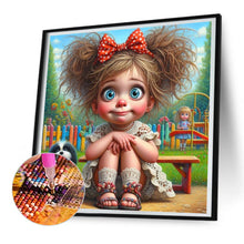Load image into Gallery viewer, Diamond Painting - Full Round - Girl And Dog In The Garden (30*30CM)