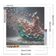 Load image into Gallery viewer, Diamond Painting - Full Round - Lady with butterfly skirt (40*40CM)
