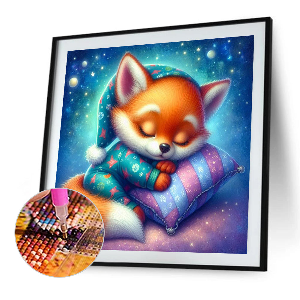 Diamond Painting - Full Square - Sleeping Little Fox (30*30CM)