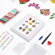 Load image into Gallery viewer, 12pcs Mini Diamond Painting Set - Full Round - flowers (15*18CM)