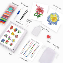 Load image into Gallery viewer, 12pcs Mini Diamond Painting Set - Full Round - flowers (15*18CM)