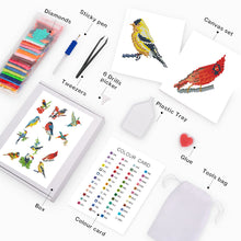 Load image into Gallery viewer, 12pcs Mini Diamond Painting Set - Full Round - bird (15*18CM)