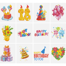 Load image into Gallery viewer, 12pcs Mini Diamond Painting Set - Full Round - 18th birthday (15*18CM)