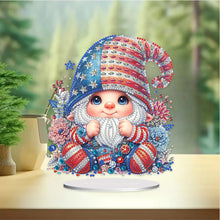 Load image into Gallery viewer, US Flag Gnome Desktop Diamond Painting Art Kits DIY Rhinestones Ornaments