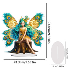 Load image into Gallery viewer, Peacock Elf Desktop Diamond Painting Art Kits DIY Rhinestones Tabletop Ornaments