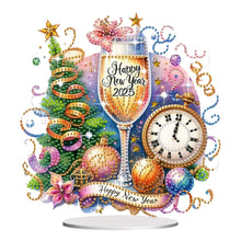 Load image into Gallery viewer, New Year Vibe Desktop Diamond Painting Art Kits DIY Rhinestones Ornaments