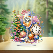 Load image into Gallery viewer, New Year Vibe Desktop Diamond Painting Art Kits DIY Rhinestones Ornaments