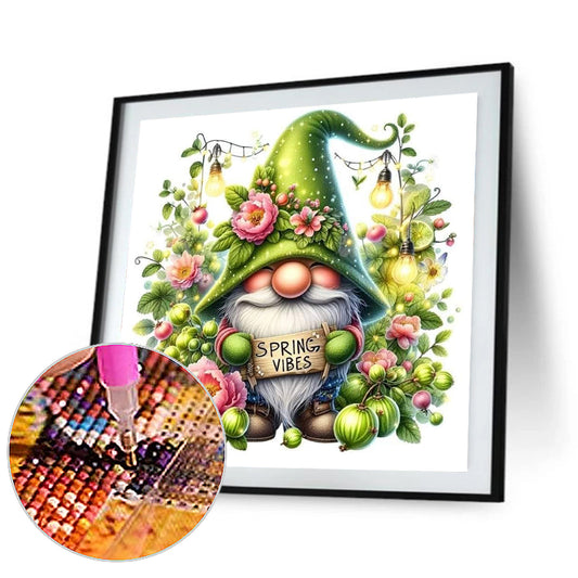 Diamond Painting - Full Round - Spring gnome (30*30CM)