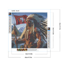 Load image into Gallery viewer, Diamond Painting - Full Round - Indian Man San Francisco 49ers Logo (40*40CM)