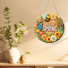Load image into Gallery viewer, Acrylic Special Shape Hello Spring Diamond Painting Pendants for Home Decor