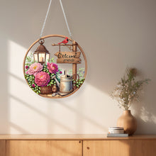 Load image into Gallery viewer, Acrylic Special Shape Welcome Home Diamond Painting Pendants for Home Decor