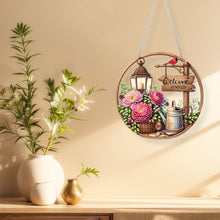 Load image into Gallery viewer, Acrylic Special Shape Welcome Home Diamond Painting Pendants for Home Decor