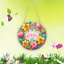 Load image into Gallery viewer, Acrylic Special Shape Hello Spring Diamond Painting Pendants for Home Decor