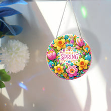 Load image into Gallery viewer, Acrylic Special Shape Hello Spring Diamond Painting Pendants for Home Decor