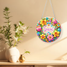 Load image into Gallery viewer, Acrylic Special Shape Hello Spring Diamond Painting Pendants for Home Decor