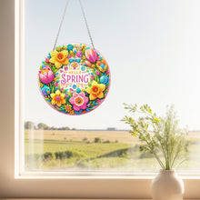 Load image into Gallery viewer, Acrylic Special Shape Hello Spring Diamond Painting Pendants for Home Decor