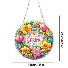 Load image into Gallery viewer, Acrylic Special Shape Hello Spring Diamond Painting Pendants for Home Decor
