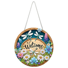 Load image into Gallery viewer, Acrylic Special Shape Welcome Diamond Painting Pendants for Home Decor