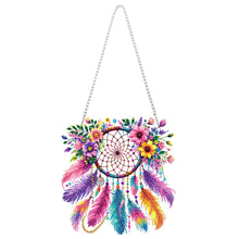 Load image into Gallery viewer, Acrylic Special Shape Flowers Dreamcatcher Diamond Painting Hanging Ornaments