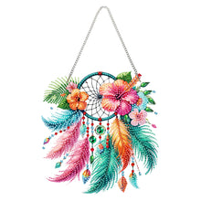 Load image into Gallery viewer, Acrylic Special Shape Flowers Dreamcatcher Diamond Painting Hanging Ornaments