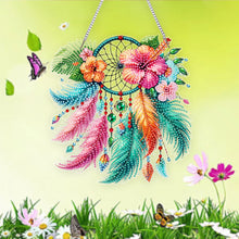 Load image into Gallery viewer, Acrylic Special Shape Flowers Dreamcatcher Diamond Painting Hanging Ornaments