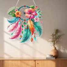 Load image into Gallery viewer, Acrylic Special Shape Flowers Dreamcatcher Diamond Painting Hanging Ornaments
