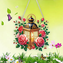 Load image into Gallery viewer, Acrylic Special Shape Flowers Lantern Diamond Painting Hanging Ornaments
