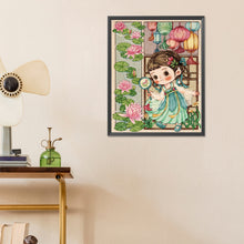 Load image into Gallery viewer, Diamond Painting - Full Round - Lotus leaf Hanfu girl (40*50CM)