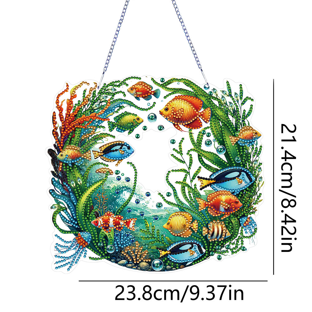 Clownfish Sea World Garland 5D DIY Diamond Painting Dots Pendant for Wall Window