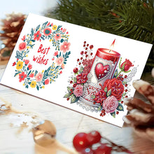 Load image into Gallery viewer, 6Pcs Birthday Wishes Rhinestone Painting Card Kit Diamond Painting Greeting Card