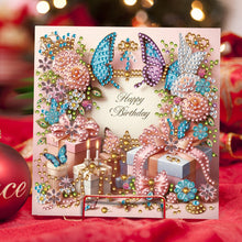 Load image into Gallery viewer, 6Pcs Birthday Wishes Rhinestone Painting Card Kit Diamond Painting Greeting Card