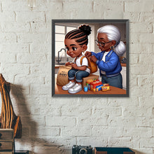 Load image into Gallery viewer, Diamond Painting - Full Round - mother and child going to school (40*40CM)