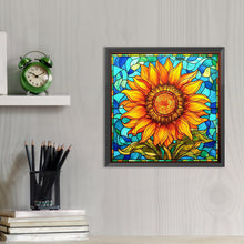 Load image into Gallery viewer, AB Diamond Painting - Full Round - Sunflower Glass Painting (40*40CM)