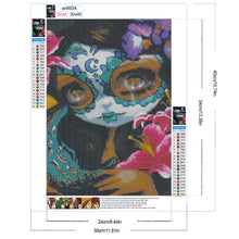 Load image into Gallery viewer, Diamond Painting - Full Round - Day Of The Dead Big-Eyed Girl (30*40CM)