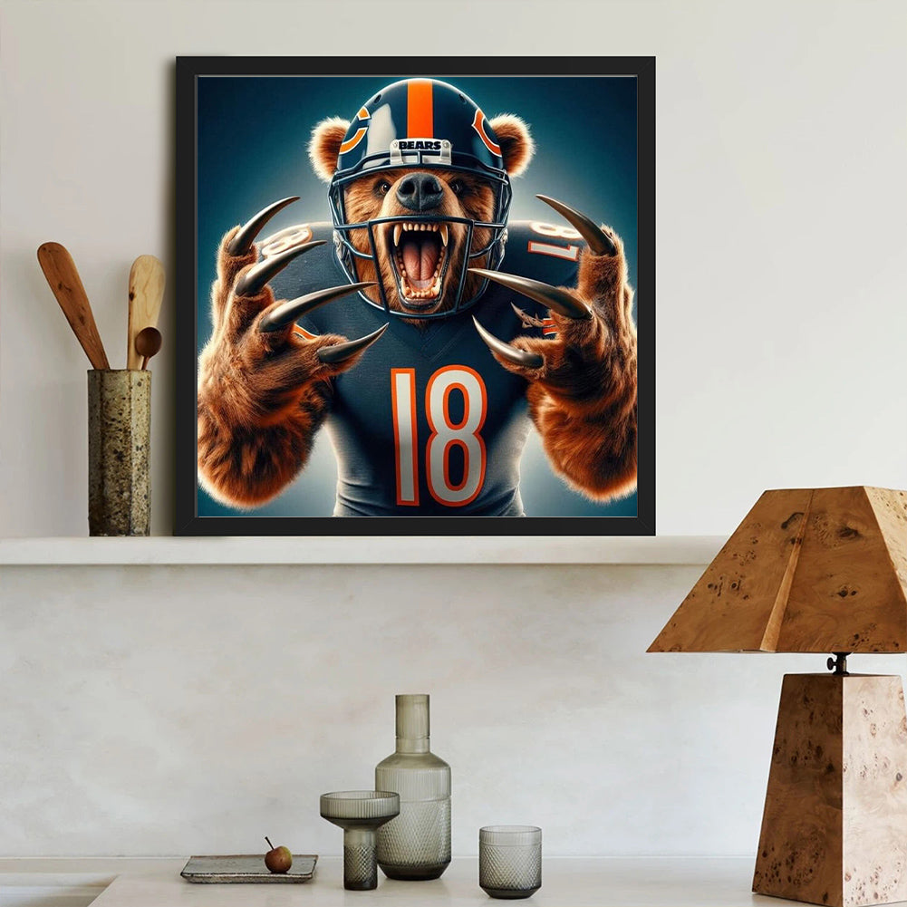 Diamond Painting - Full Round - Chicago Bear (40*40CM)