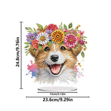 Load image into Gallery viewer, Acrylic Special Shaped Flower Puppy Diamond Painting Desktop Decoration for Home