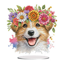 Load image into Gallery viewer, Acrylic Special Shaped Flower Puppy Diamond Painting Desktop Decoration for Home