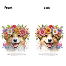Load image into Gallery viewer, Acrylic Special Shaped Flower Puppy Diamond Painting Desktop Decoration for Home