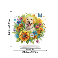 Load image into Gallery viewer, Acrylic Special Shaped Sunflower Puppy DIY Diamond Painting Desktop Decorations