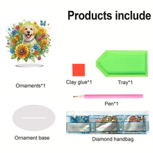 Load image into Gallery viewer, Acrylic Special Shaped Sunflower Puppy DIY Diamond Painting Desktop Decorations